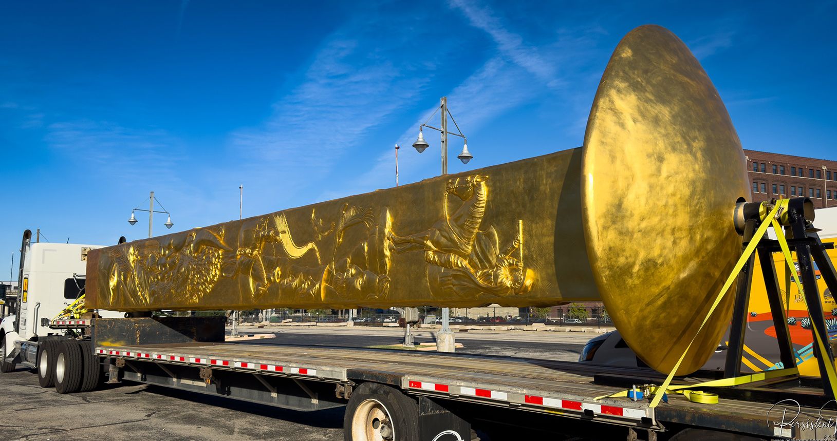 Don't Miss The 43' Golden Spike Monument As It Stops In Cheyenne!